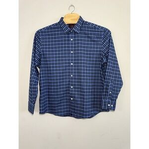 Untuckit Shirt Mens 2XL Blue Plaid Long Sleeve Button Down Stretch